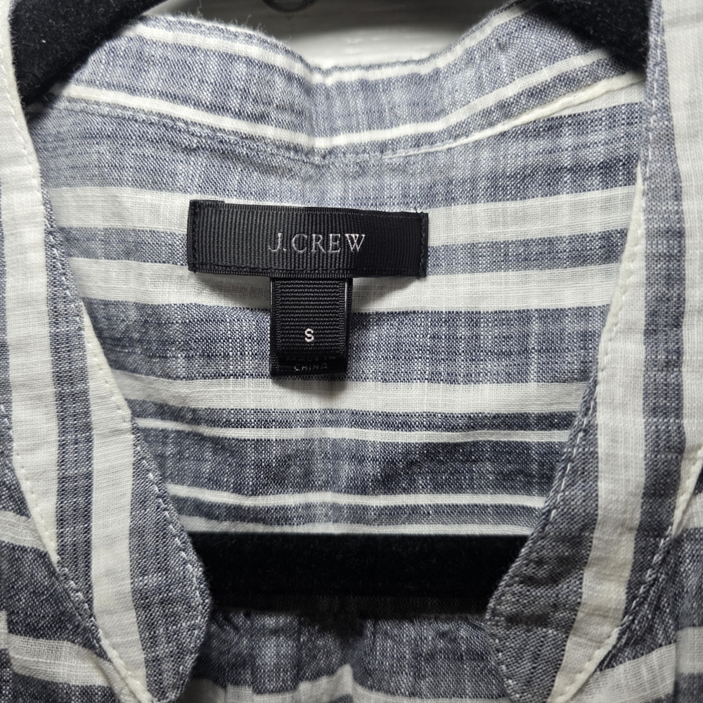 J. Crew Gray and White Striped V-Neck Tunic - Picture 5 of 5